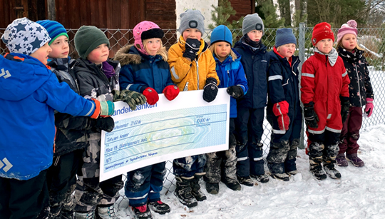 Vinst i #minskolväg gav 10 000 kr till klassen